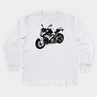 S1000R Bike Sketch Art Kids Long Sleeve T-Shirt